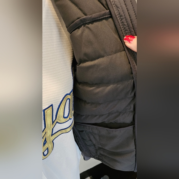 MICHAEL KORS ULTRA LIGHT WEIGHT HOODED PUFFER DOWN JACKET IN Gray SIZE S nwot - Picture 3 of 8